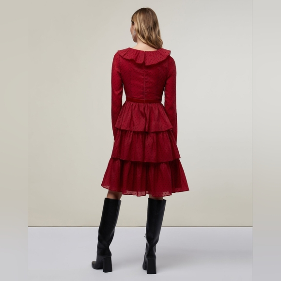 SALE! RACHEL PARCELL- RUFFLE TIERED MIDI DRESS. NWT - Picture 2 of 5